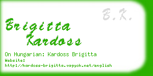 brigitta kardoss business card